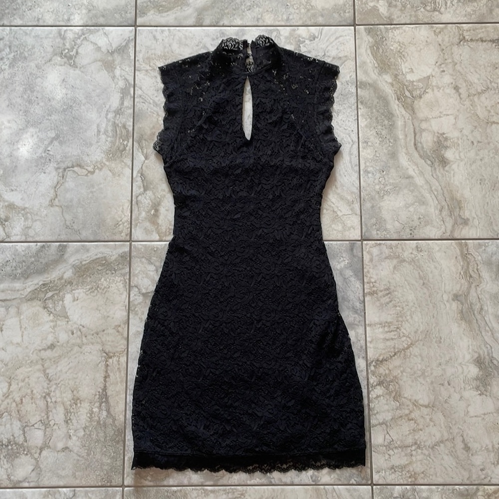 Black Lace Party Dress XS